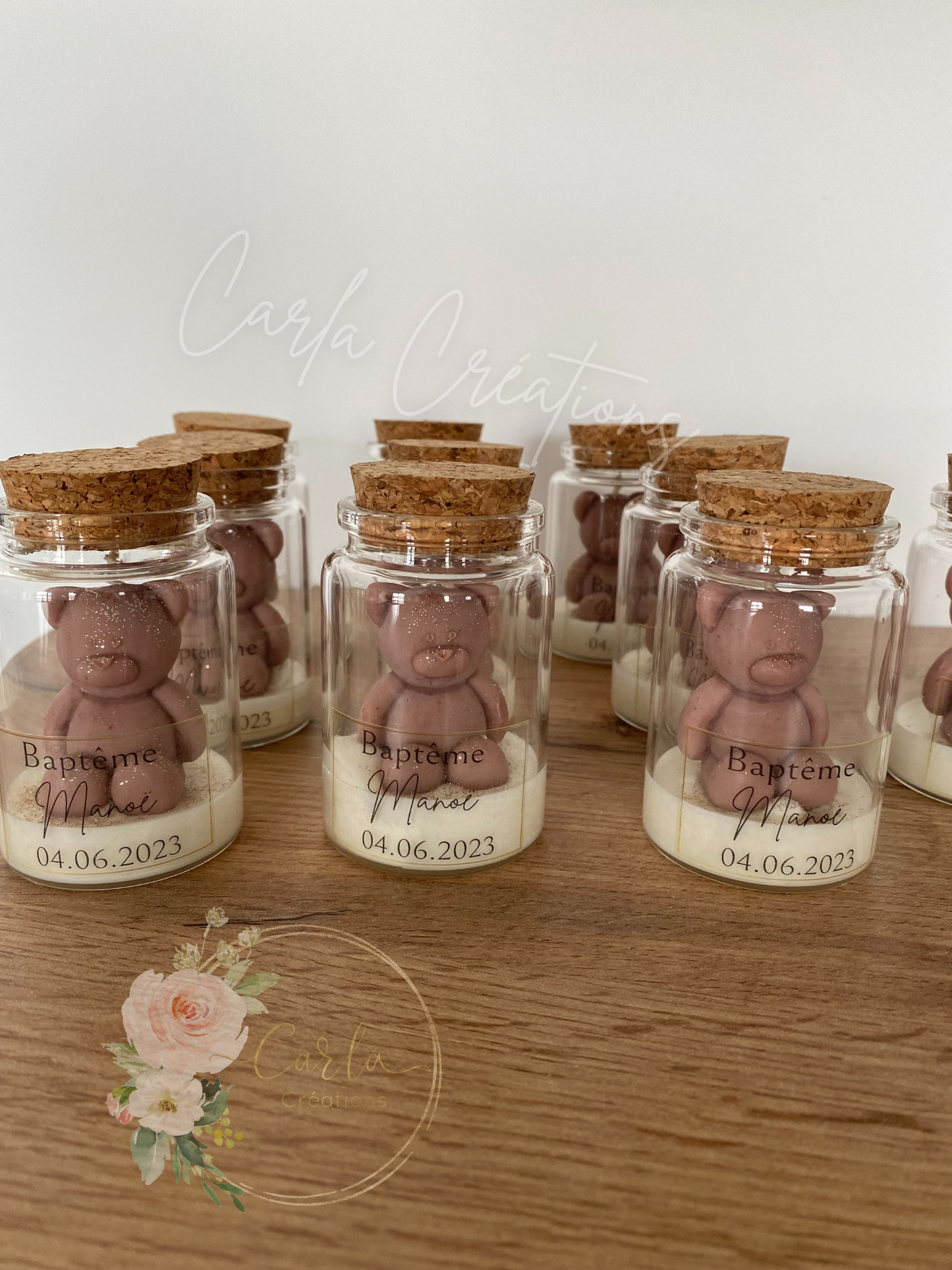 Bougies évènements personnalisées - 1 ourson