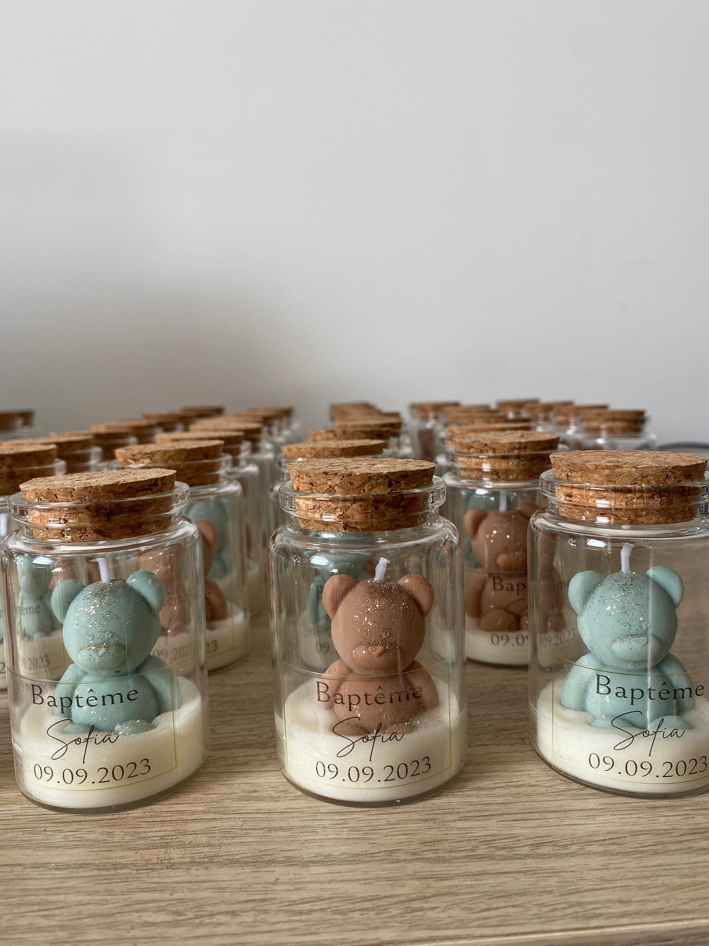 Bougies évènements personnalisées - 1 ourson