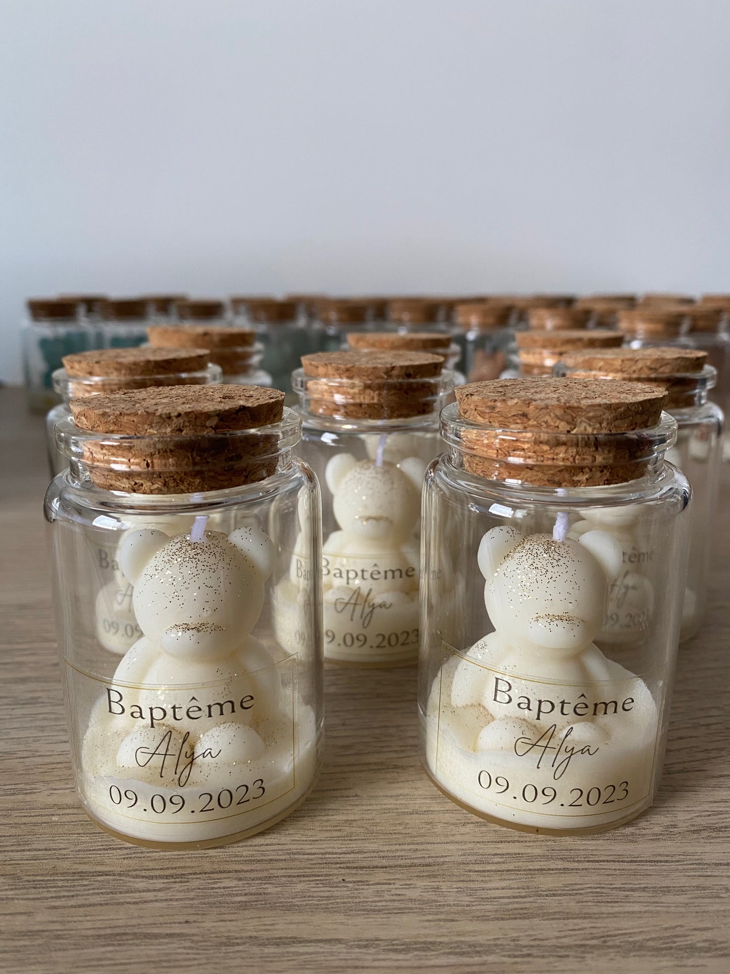 Bougies évènements personnalisées - 1 ourson