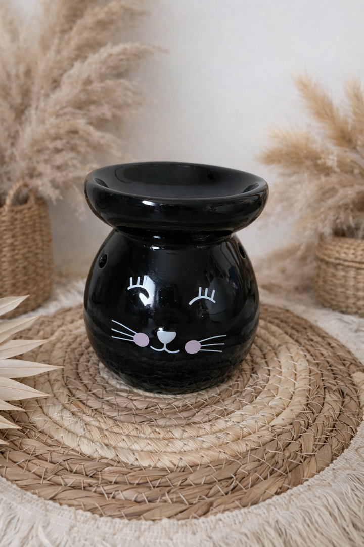 Brûle-parfum - Chat noir
