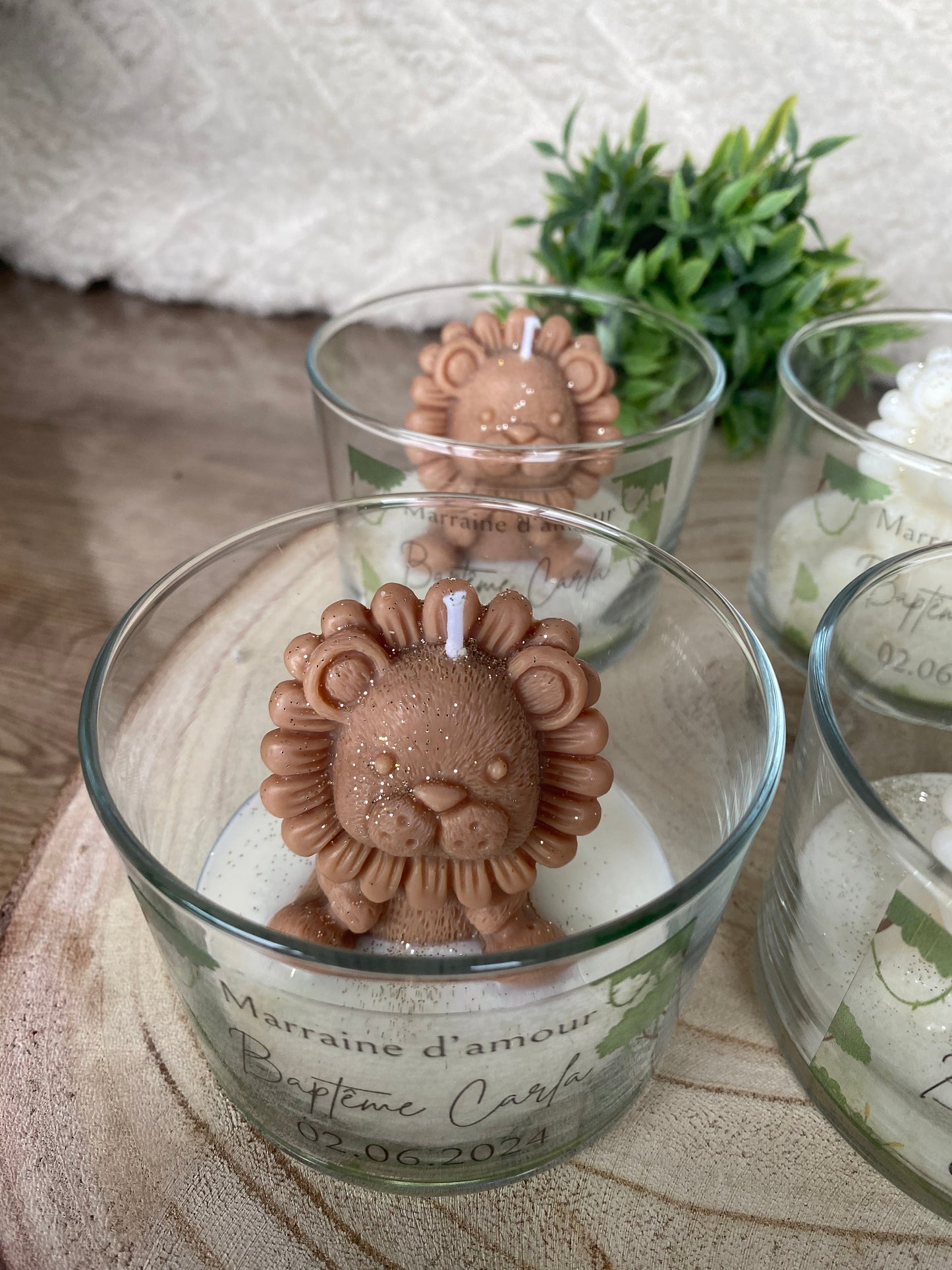 Bougies évènements personnalisées - Lion